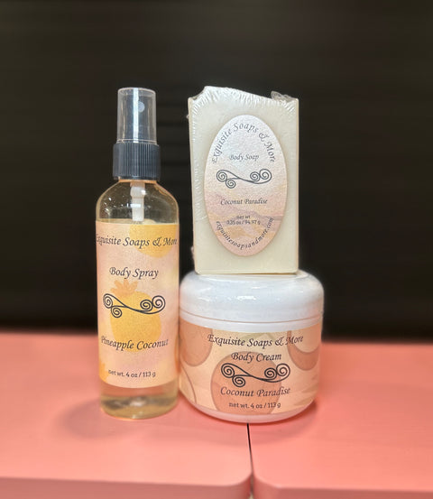 3pc Coconut/Pineapple Set